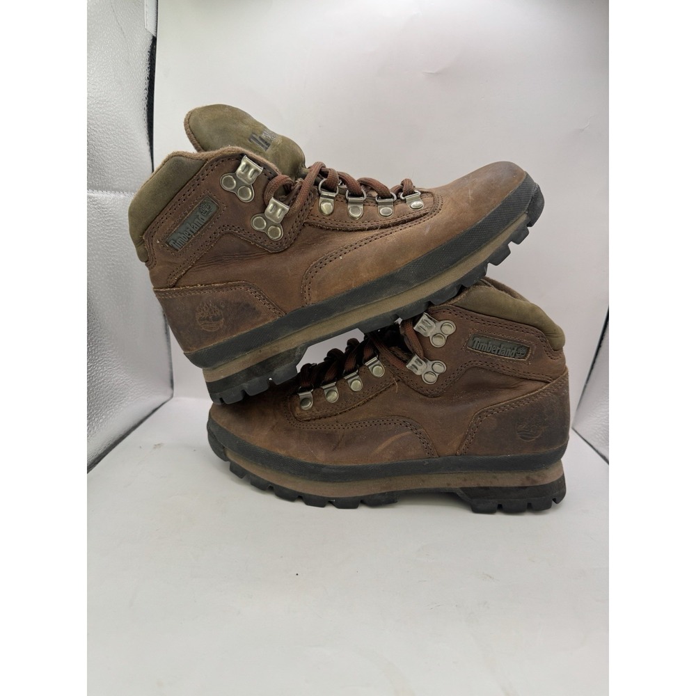 Timberland Euro Hiker Mid TB095100 214 Brown Green Mens Boots US 7.5 EU 41